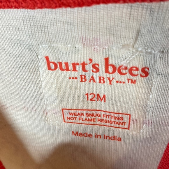 Burt’s Bees Christmas Baby Sleeper Size 12 Months NEW - Picture 5 of 8